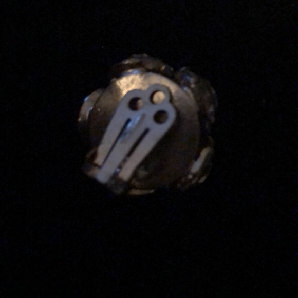 Antique earrings clip on crystal 1940 early cute - Picture 5 of 8